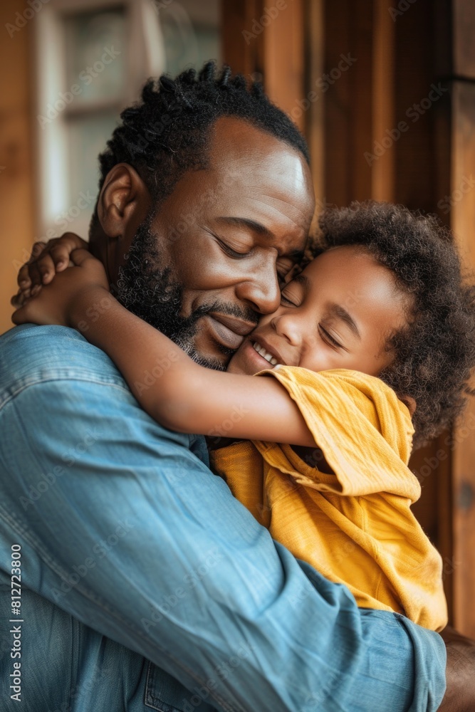 A man holding a small child. Suitable for family and parenting concepts A man holding a small child. Suitable for family and parenting concepts
