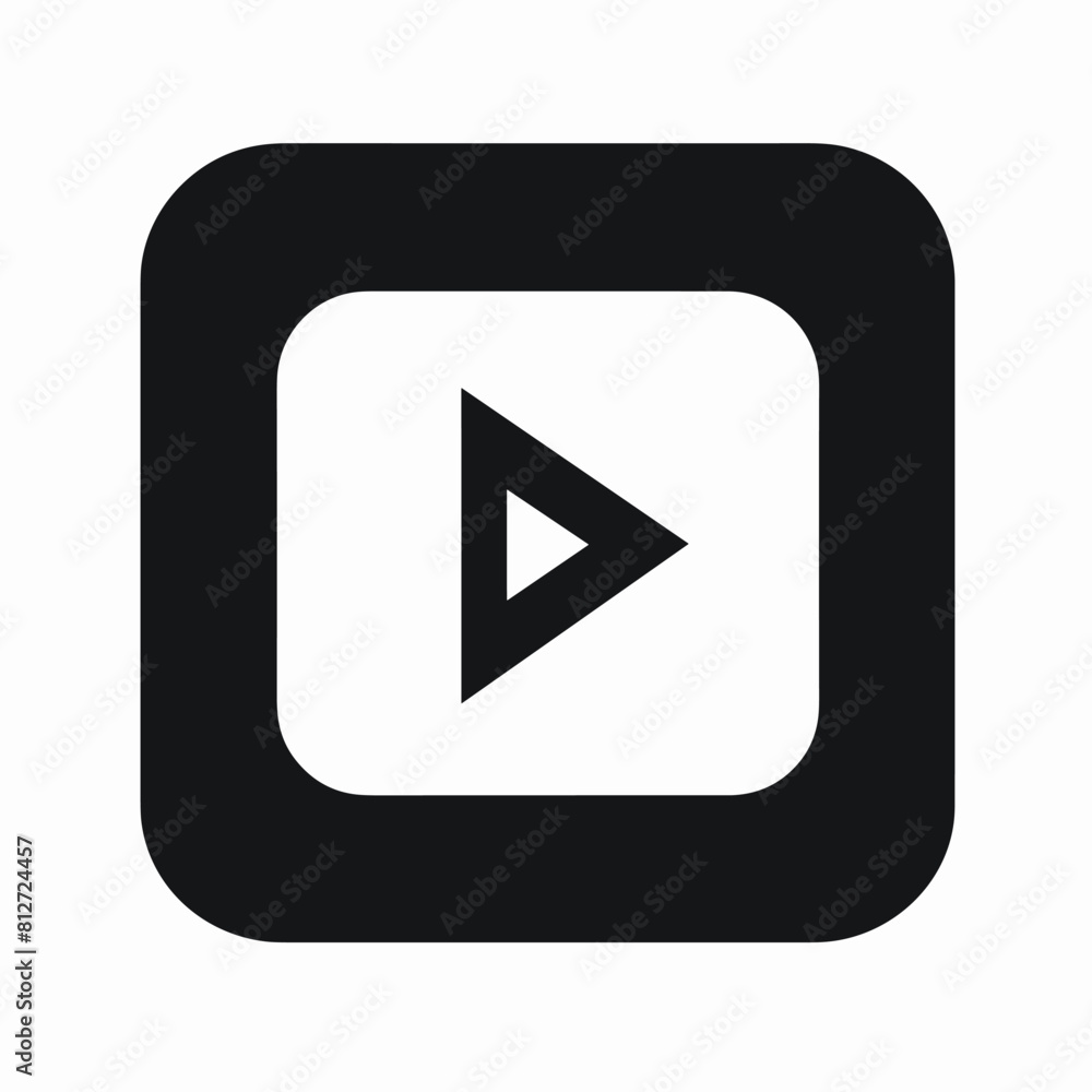 Start play button icon design simple black and white minimalist design Start play button icon design simple black and white minimalist design