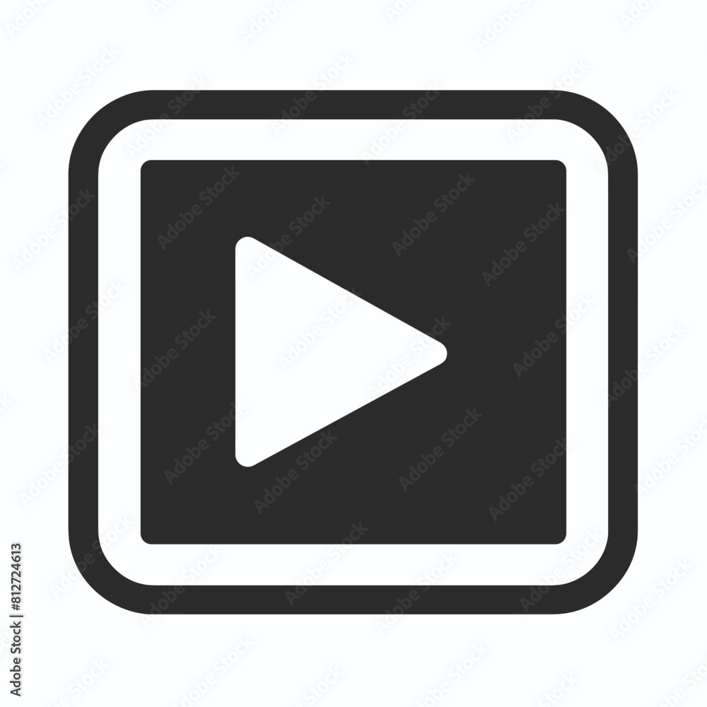 Start play button icon design simple black and white minimalist design Start play button icon design simple black and white minimalist design