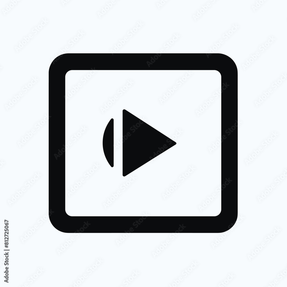 Start play button icon design simple black and white minimalist design Start play button icon design simple black and white minimalist design