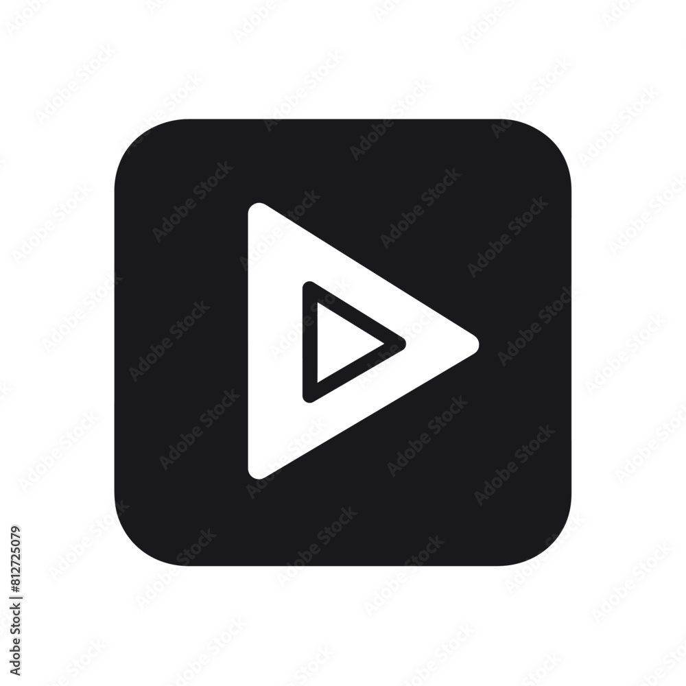 Start play button icon design simple black and white minimalist design Start play button icon design simple black and white minimalist design