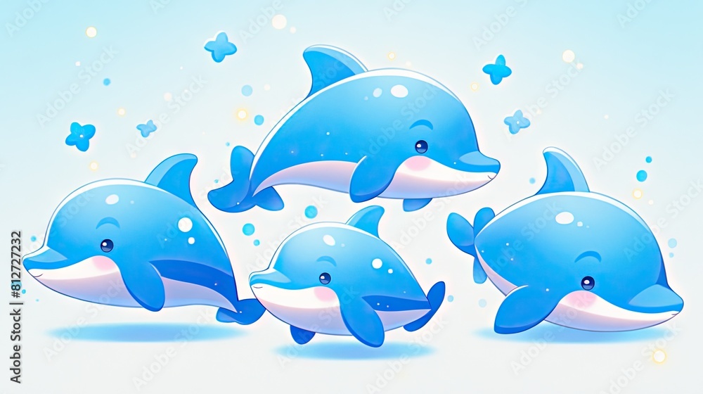 Cute Dolphin Illustration Cute Dolphin Illustration