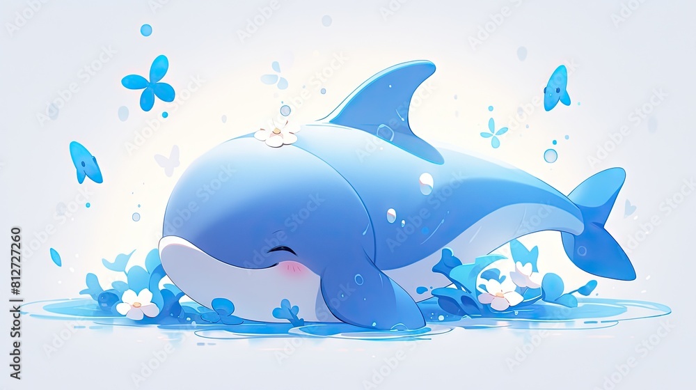 Naklejka premium Cute Dolphin Illustration