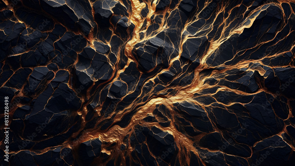 Gold, black rock texture. Luxury gold and black background Gold, black rock texture. Luxury gold and black background