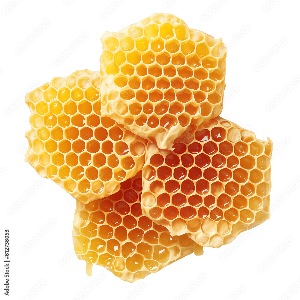 close up of honeycomb isolated on transparent background close up of honeycomb isolated on transparent background