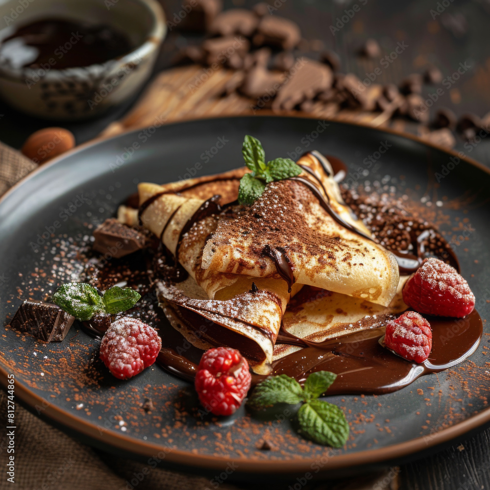 crepe with chocolate crepe with chocolate