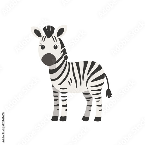 Cute Zebra vector illustration for kids' adventure tales