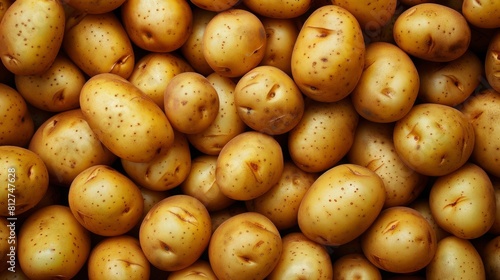 A Pile of Fresh Potatoes