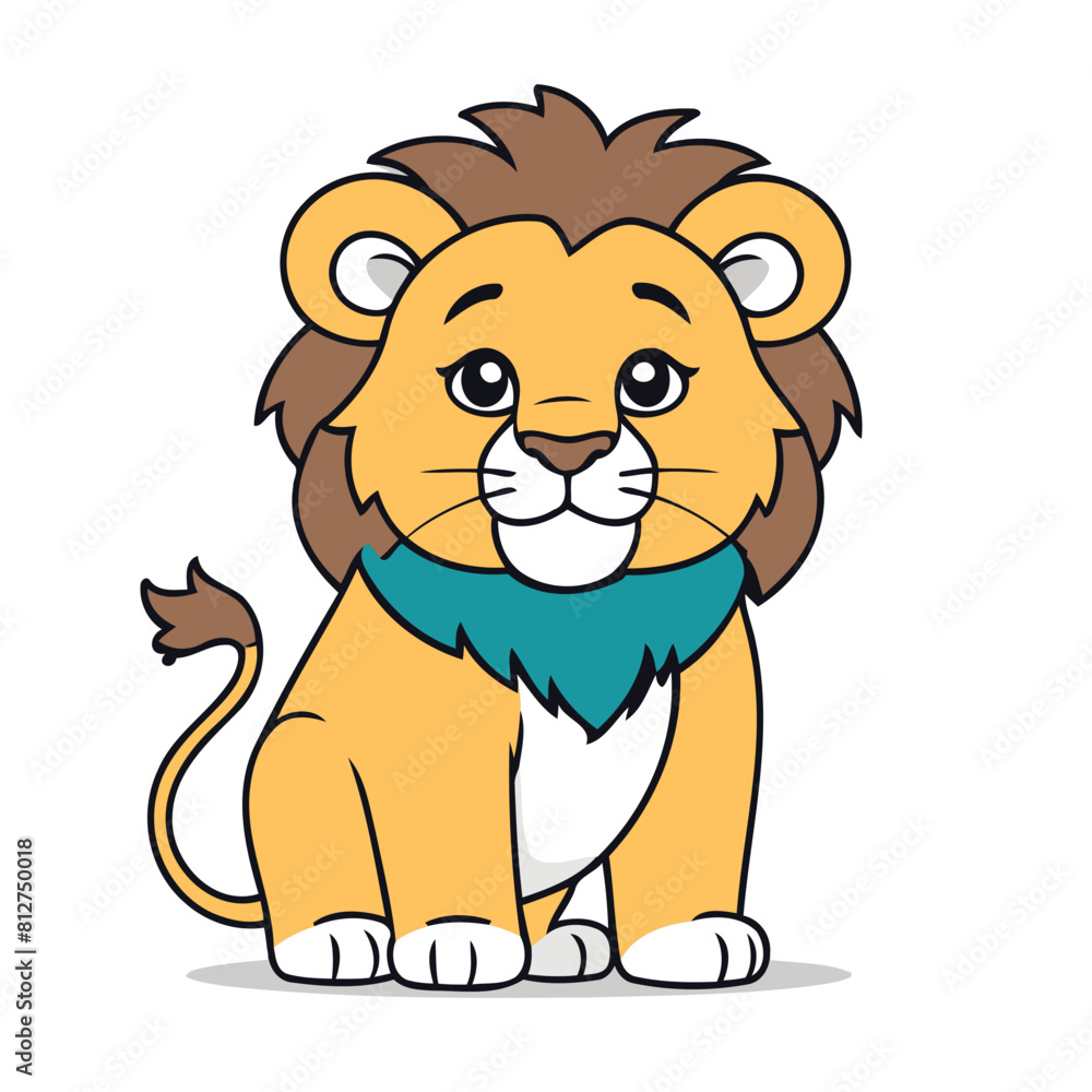Cute Lion vector illustration for children Cute Lion vector illustration for children