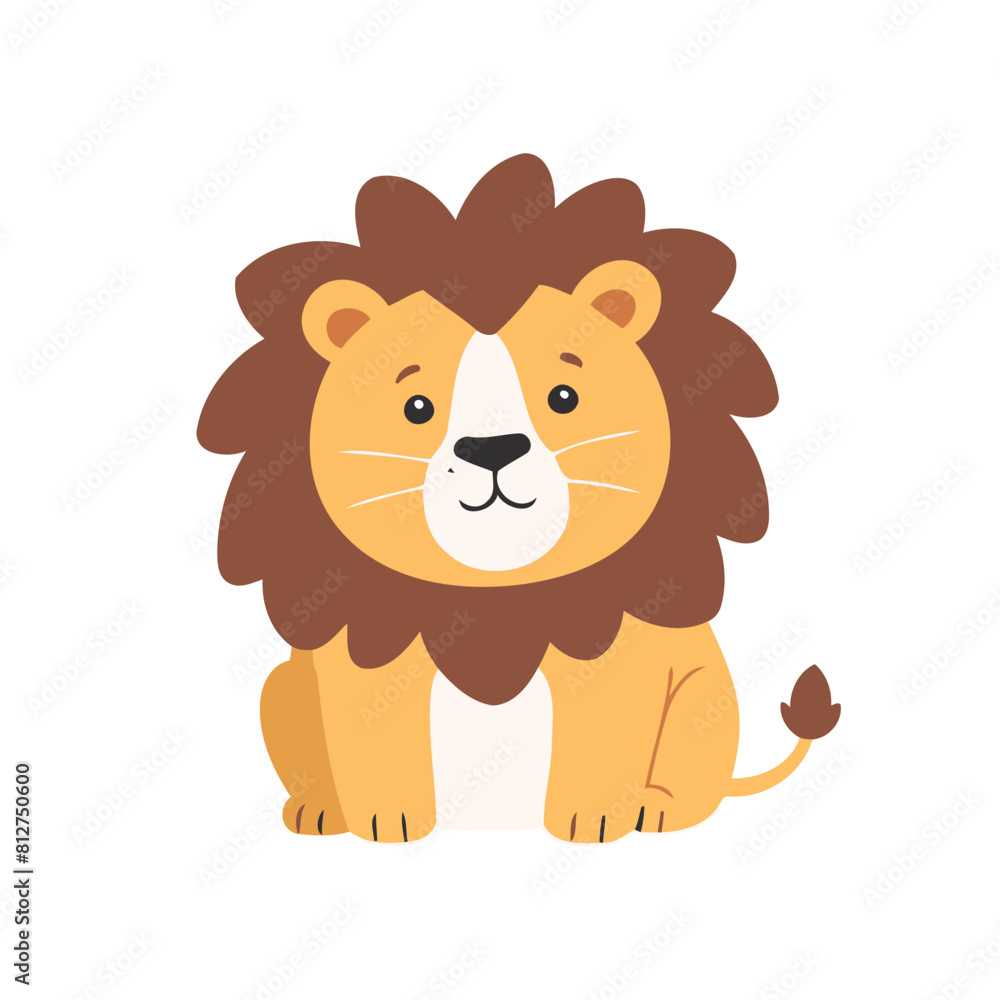 Cute vector illustration of a Lion for youngsters' picture books Cute vector illustration of a Lion for youngsters' picture books