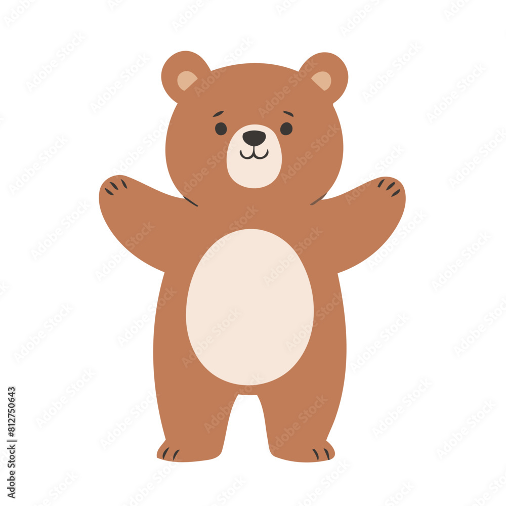 Vector illustration of an endearing Bear for kids' bedtime stories Vector illustration of an endearing Bear for kids' bedtime stories