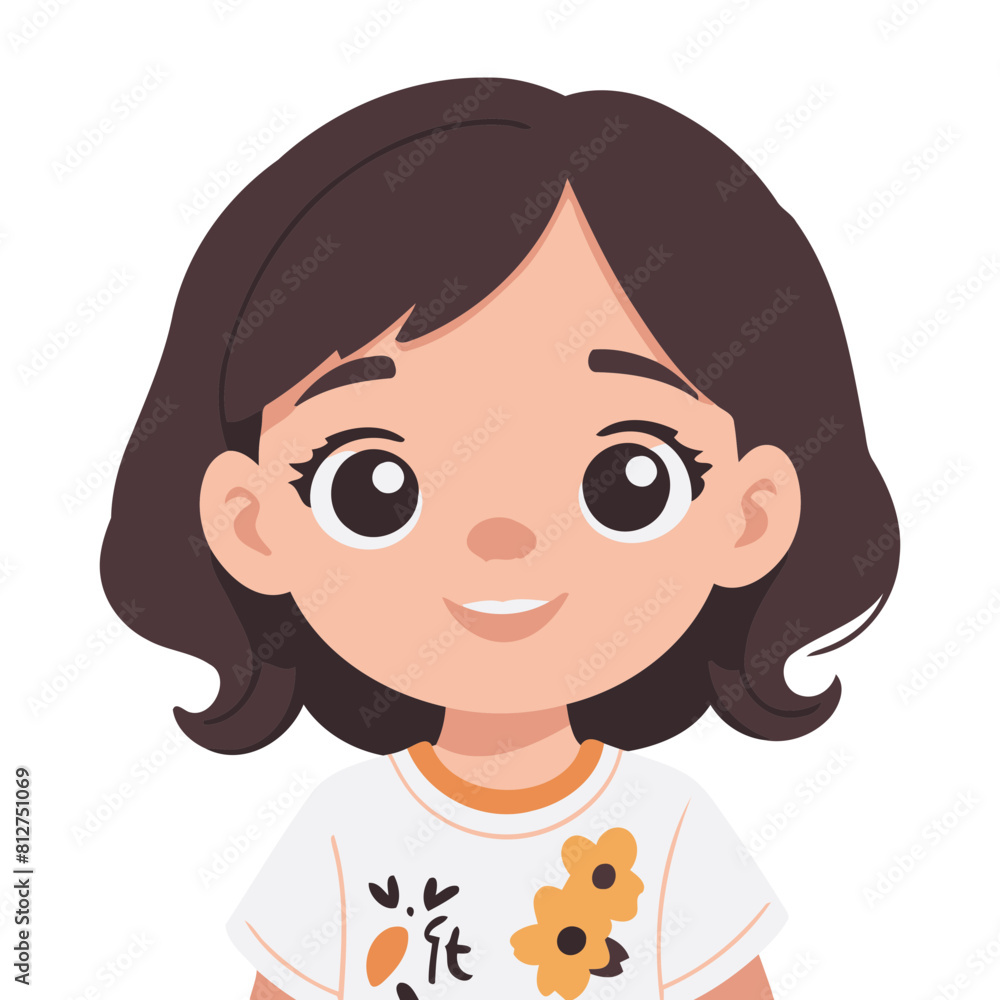 Cute Girl for children's literature vector illustration Cute Girl for children's literature vector illustration
