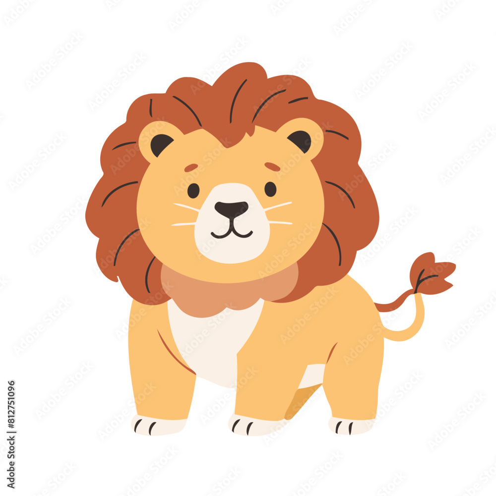 Cute Lion for kids' storytelling vector illustration Cute Lion for kids' storytelling vector illustration