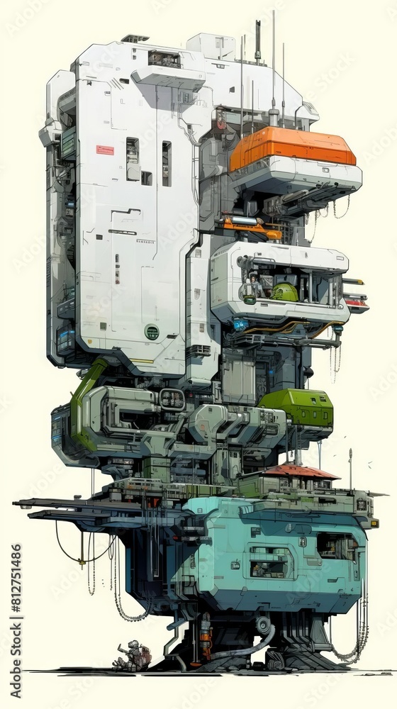 Military flat design side view scifi water color vivid Military flat design side view scifi water color vivid