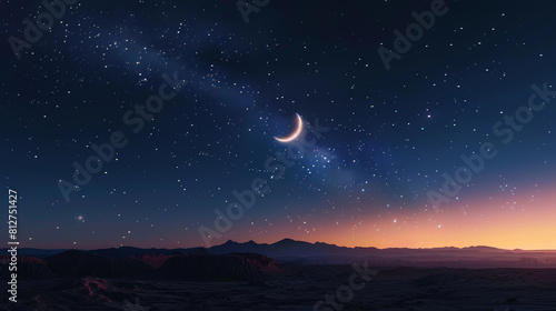 A mesmerizing time-lapse of a planet and moon conjunction in the night sky photo