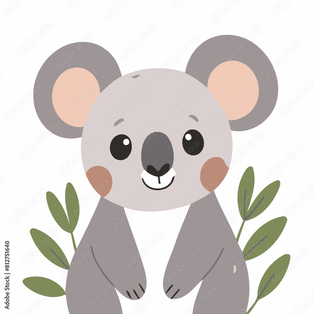 Vector illustration of a cute Koala for toddlers Vector illustration of a cute Koala for toddlers