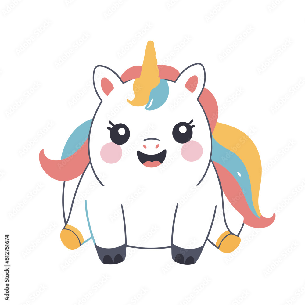 Cute Unicorn for toddlers vector illustration Cute Unicorn for toddlers vector illustration