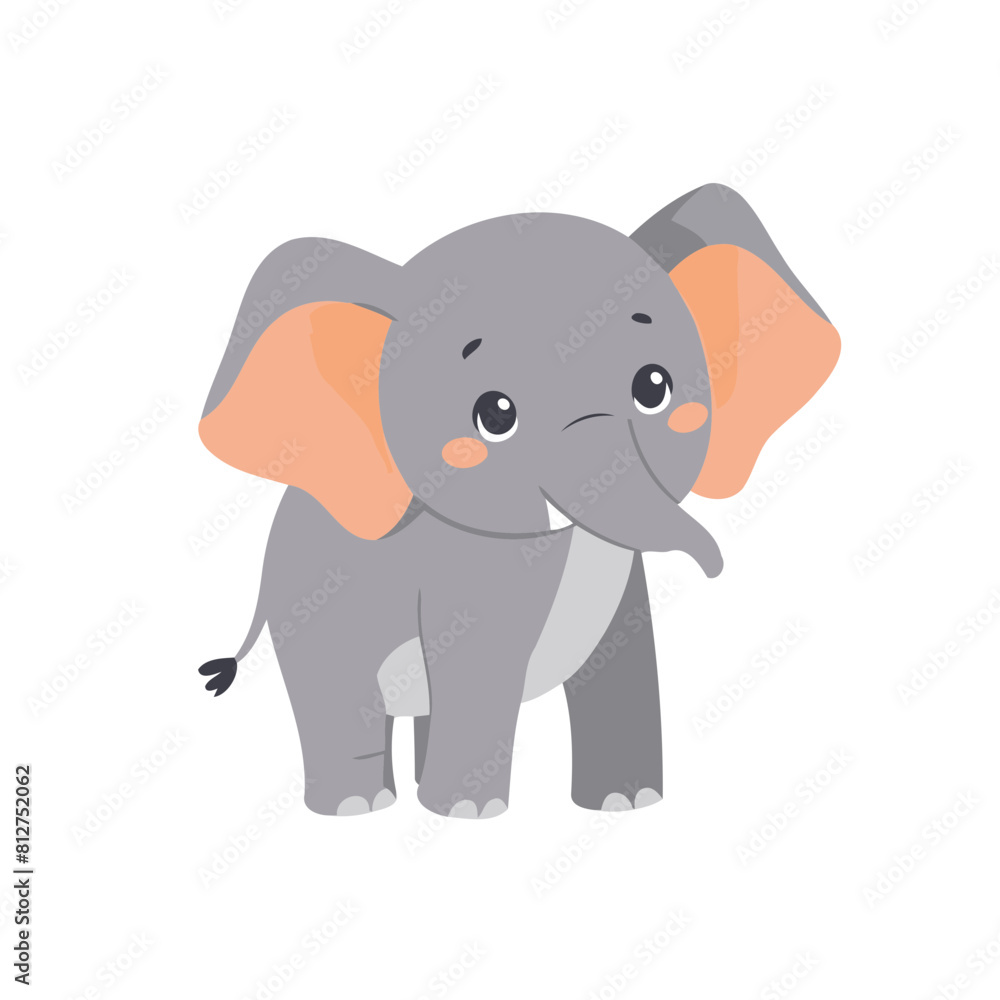 Cute vector illustration of a Elephant for children's bedtime stories Cute vector illustration of a Elephant for children's bedtime stories
