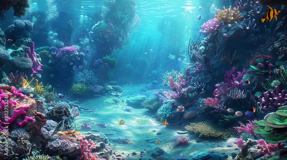 Explore a surreal underwater world with a wide-angle view Explore a surreal underwater world with a wide-angle view
