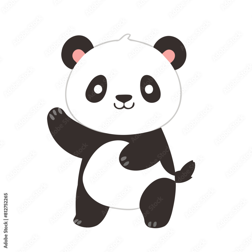 Vector illustration of a cute Panda for toddlers story books Vector illustration of a cute Panda for toddlers story books