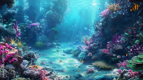 Explore a surreal underwater world with a wide-angle view