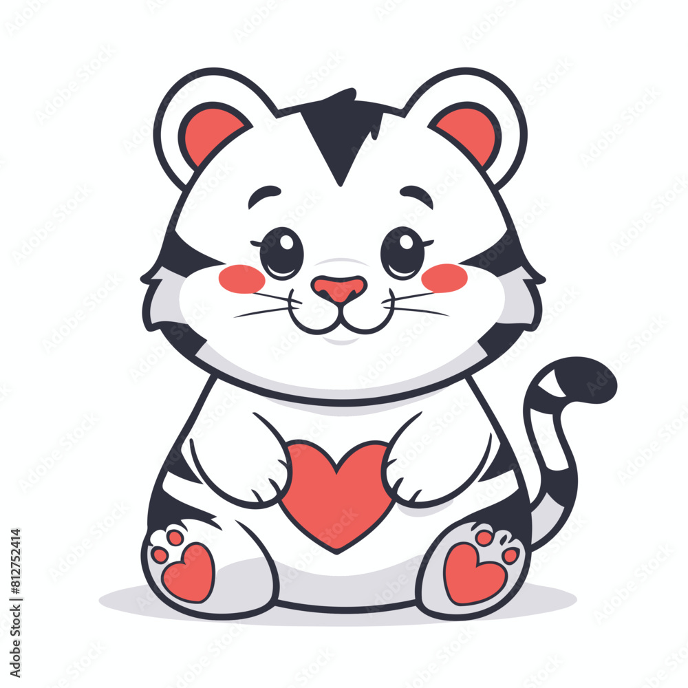 Cute Tiger for kids vector illustration Cute Tiger for kids vector illustration