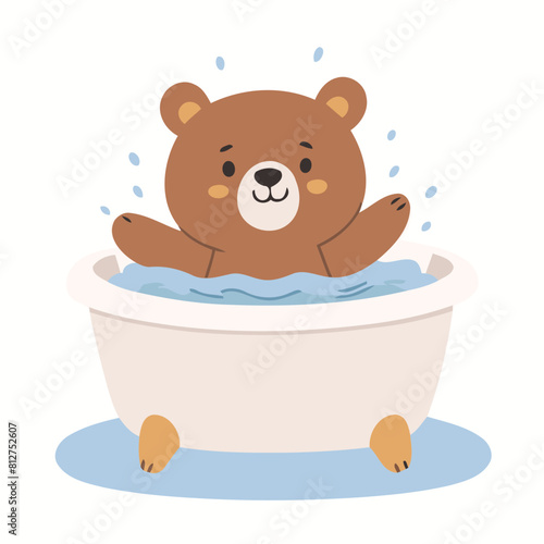 Cute vector illustration of a Bear for youngsters' picture books