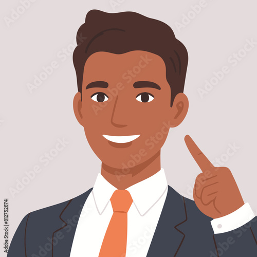 Cute vector illustration of a Businessman for children's bedtime stories