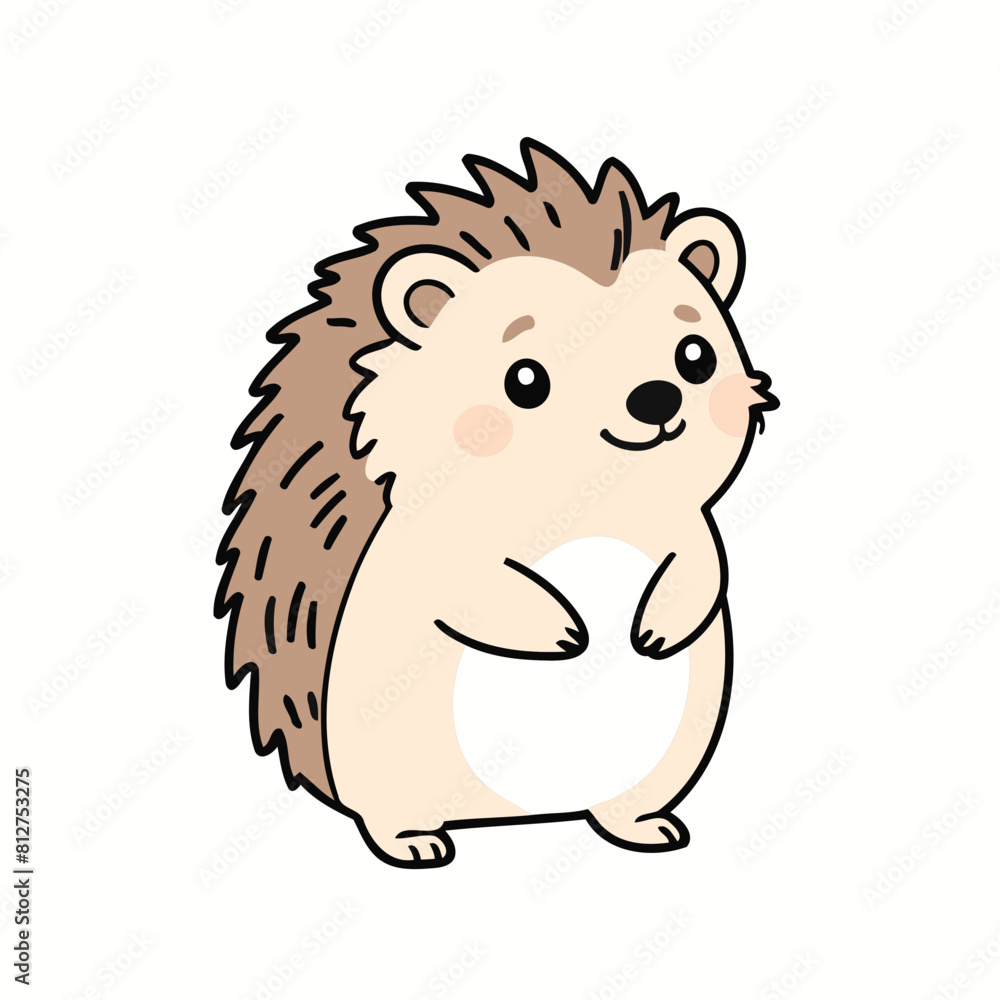 Vector illustration of an endearing Hedgehog for kids' bedtime stories Vector illustration of an endearing Hedgehog for kids' bedtime stories