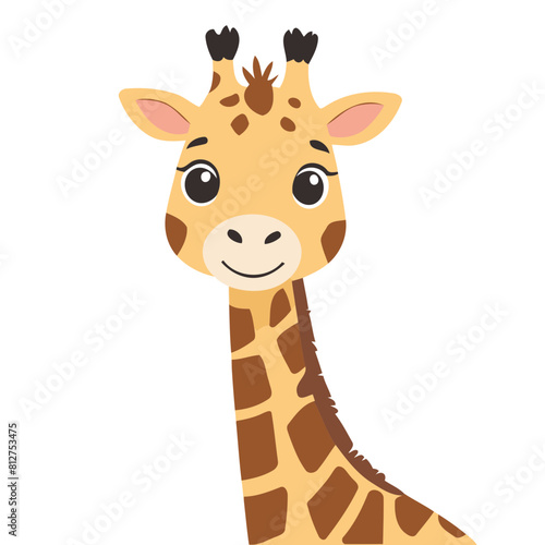 Vector illustration of a sweet Giraffe for youngsters' imaginative journeys