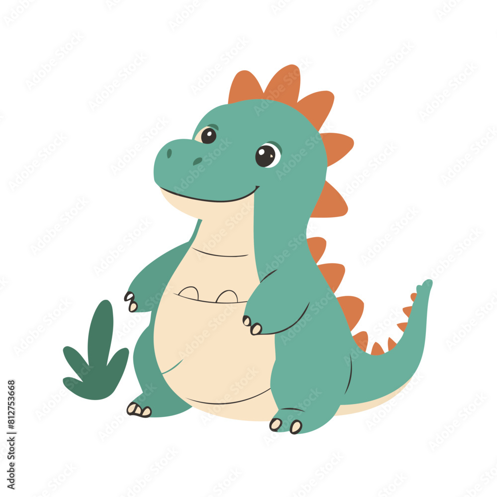 Cute Dino for toddlers' playful adventures vector illustration Cute Dino for toddlers' playful adventures vector illustration