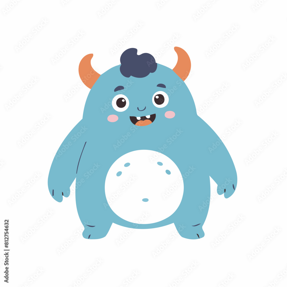 Vector illustration of a cute Monster for children Vector illustration of a cute Monster for children