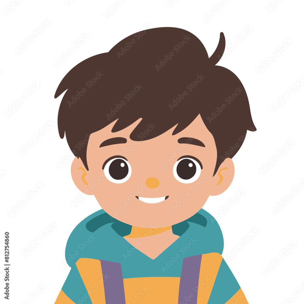Cute vector illustration of a Boy for toddlers story books Cute vector illustration of a Boy for toddlers story books