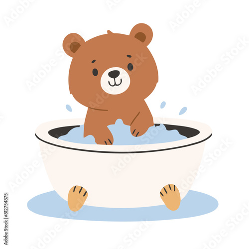 Cute Bear vector illustration for preschoolers' learning moments