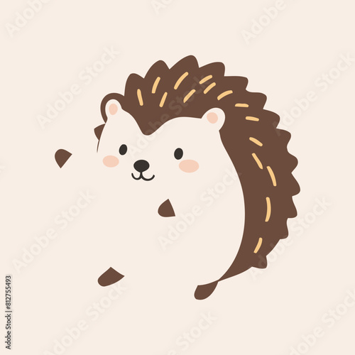 Vector illustration of a playful Hedgehog for preschoolers' storytime