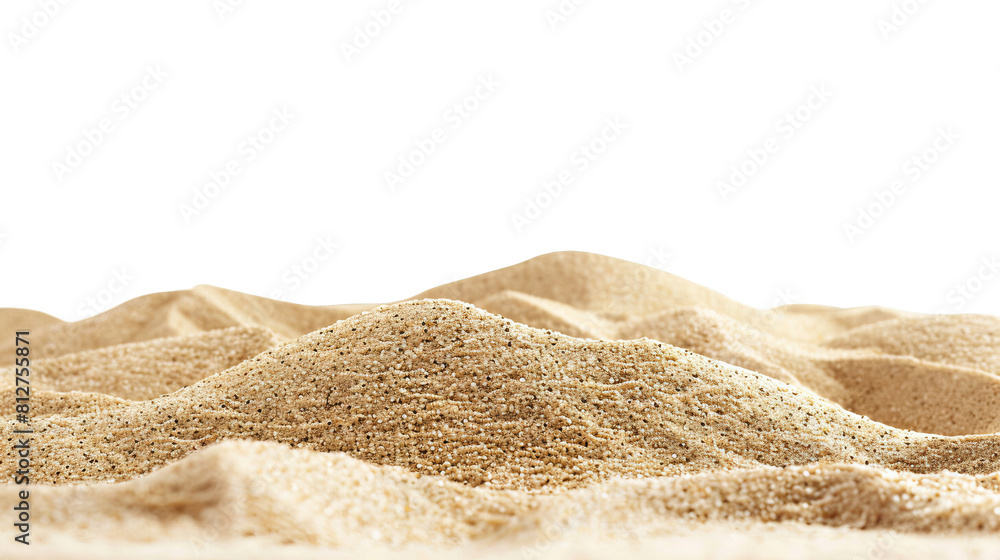 Pile heap of beach sand cut out transparent isolated on white background PNG file Pile heap of beach sand cut out transparent isolated on white background PNG file