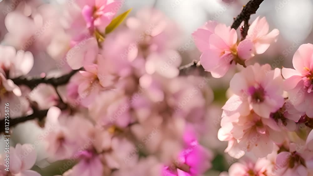 Close Up of Pink Blossoms on Tree Generative AI Close Up of Pink Blossoms on Tree Generative AI