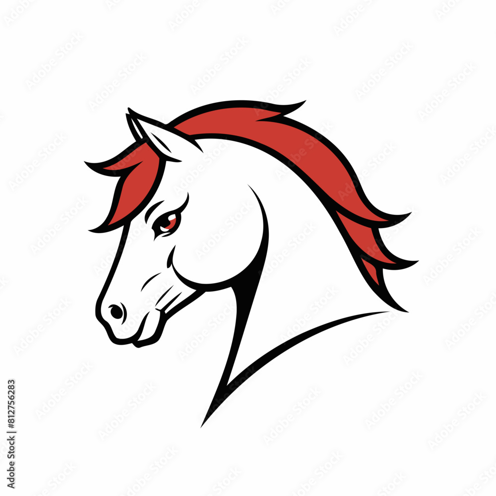 Fototapeta premium Cute Horse for children's bedtime stories vector illustration