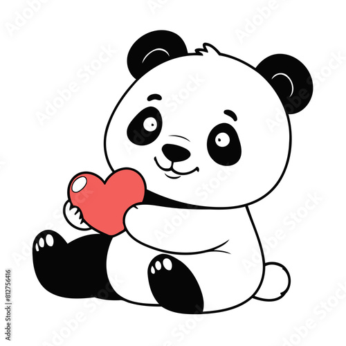 Vector illustration of a playful Panda for preschoolers' storytime