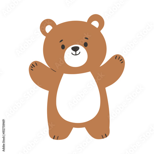 Cute Bear vector illustration for kids' adventure tales