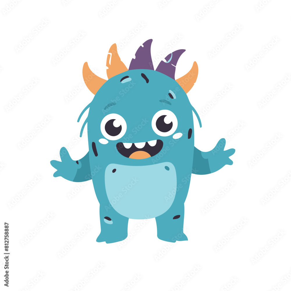 Vector illustration of a delightful Monster for early readers' enjoyment Vector illustration of a delightful Monster for early readers' enjoyment