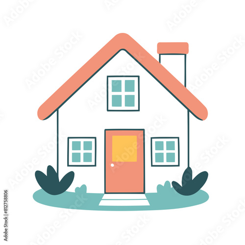 Cute vector illustration of a House for youngsters' picture books