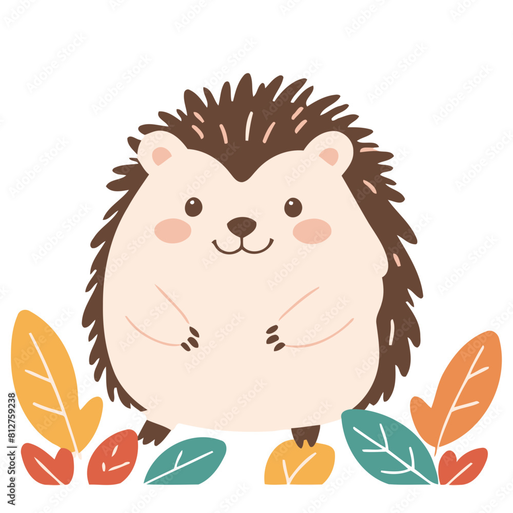Vector illustration of a cute Hedgehog for toddlers Vector illustration of a cute Hedgehog for toddlers