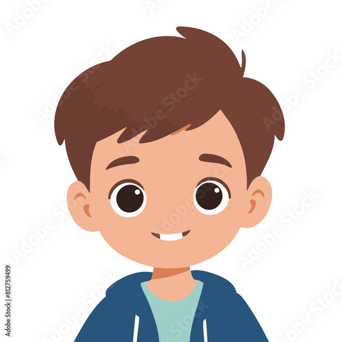 Vector illustration of a delightful Boy for early readers' enjoyment