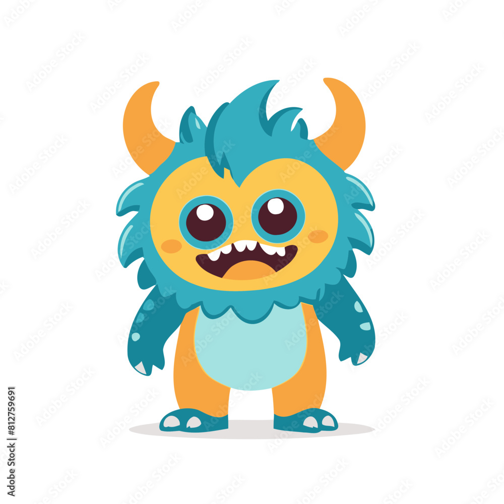 Vector illustration of a cute Monster for toddlers Vector illustration of a cute Monster for toddlers