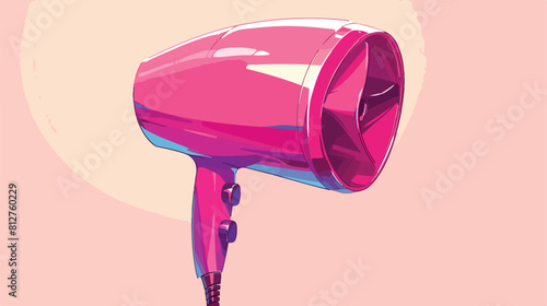 A sleek pink handheld hairdryer with a modern desig