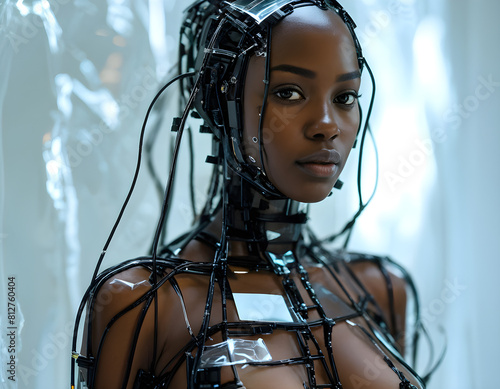 Sensual Circuitry: An Erotic African Female Humanoid