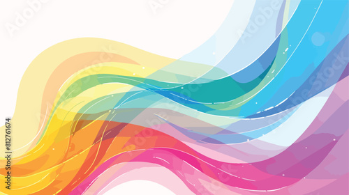 Abstract colorful rainbow curve background design 2