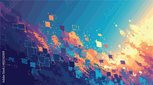 ABSTRACT pixel mosaic background 2d flat cartoon va photo