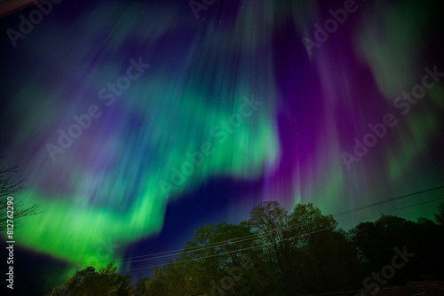 Wallpaper Mural Radiant Dance of the Aurora. A Rare G5 Geomagnetic Storm Unleashes the Northern Lights Torontodigital.ca